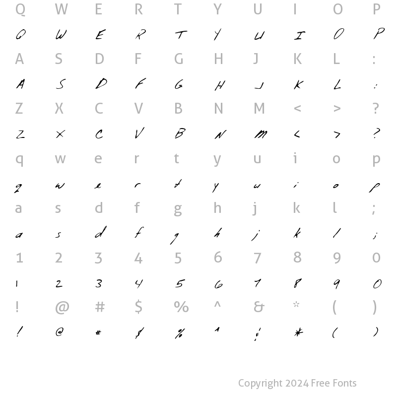 Character Map of LEHN097 Regular