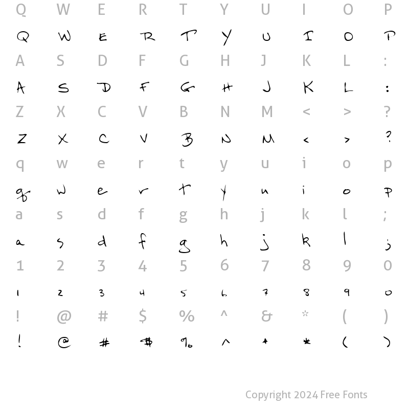 Character Map of LEHN098 Regular