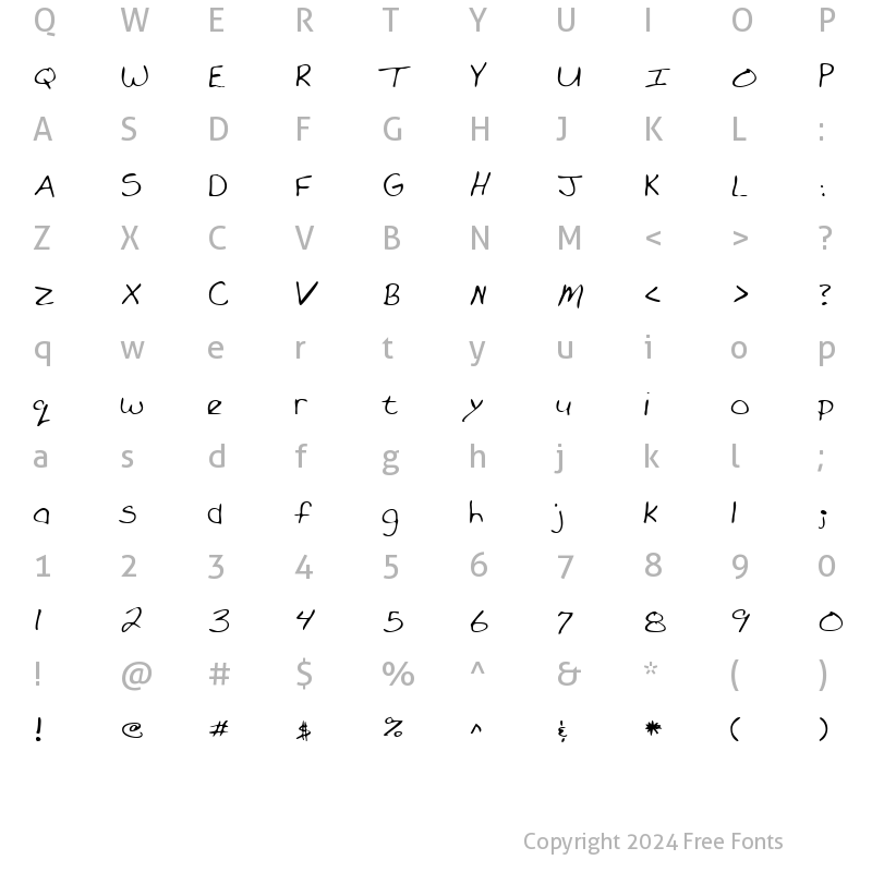 Character Map of LEHN101 Regular