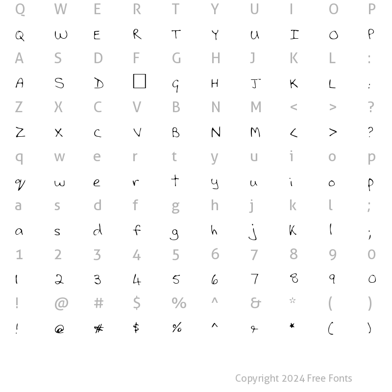 Character Map of LEHN112 Regular