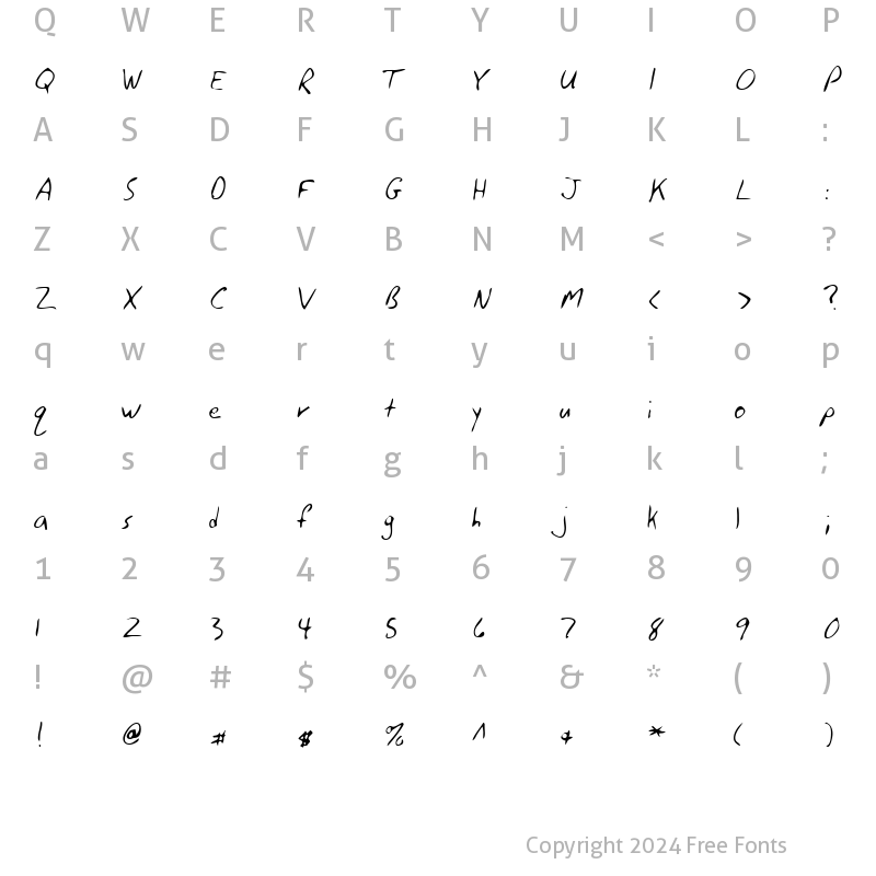 Character Map of LEHN117 Regular