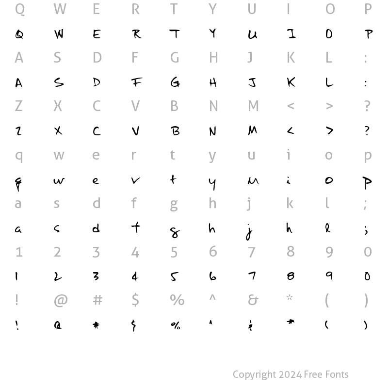 Character Map of LEHN122 Regular