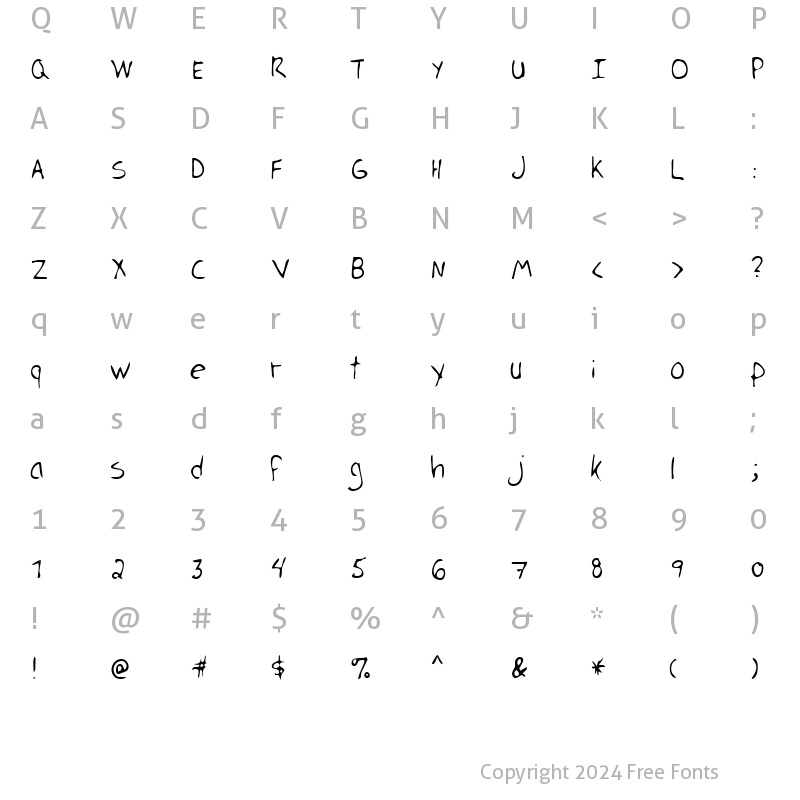 Character Map of LEHN128 Regular