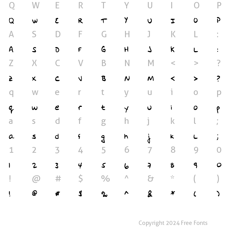 Character Map of LEHN131 Regular