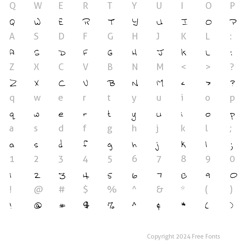 Character Map of LEHN145 Regular