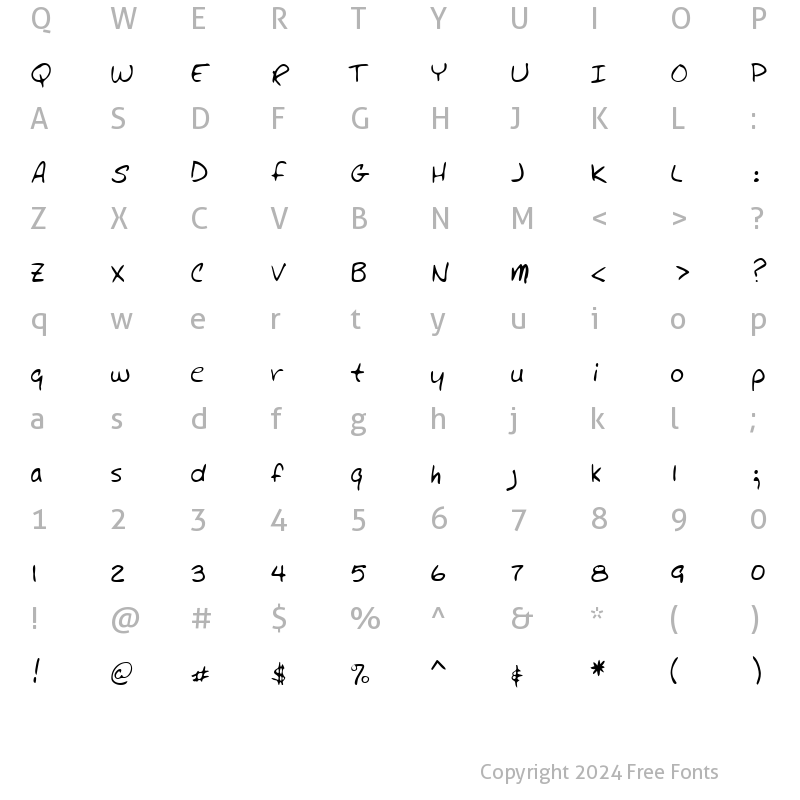 Character Map of LEHN147 Regular