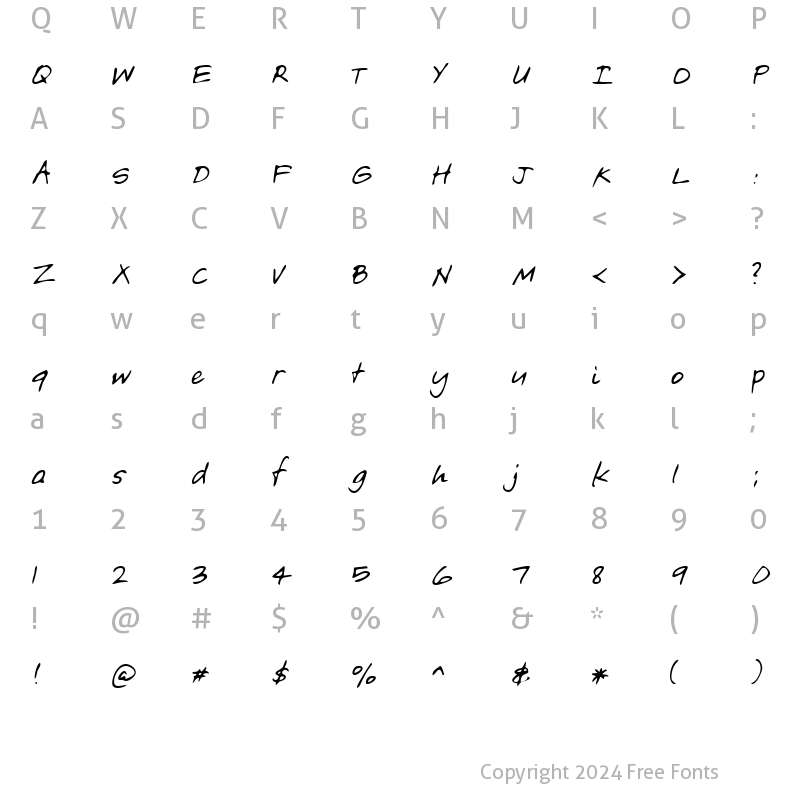 Character Map of LEHN149 Regular