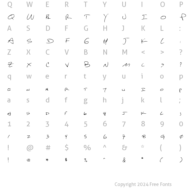 Character Map of LEHN161 Regular