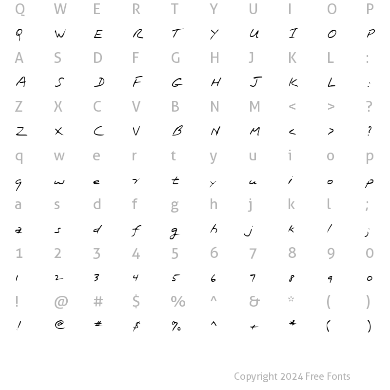 Character Map of LEHN162 Regular