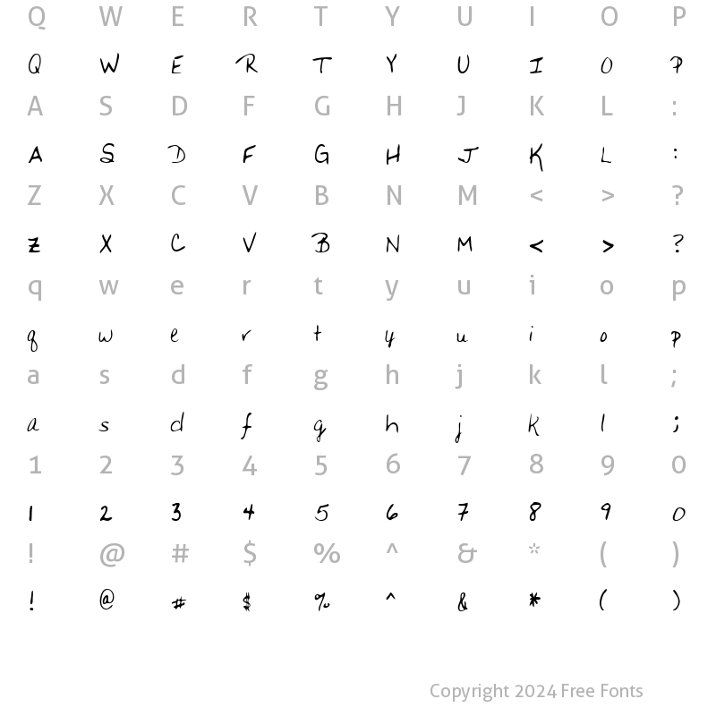 Character Map of LEHN164 Regular