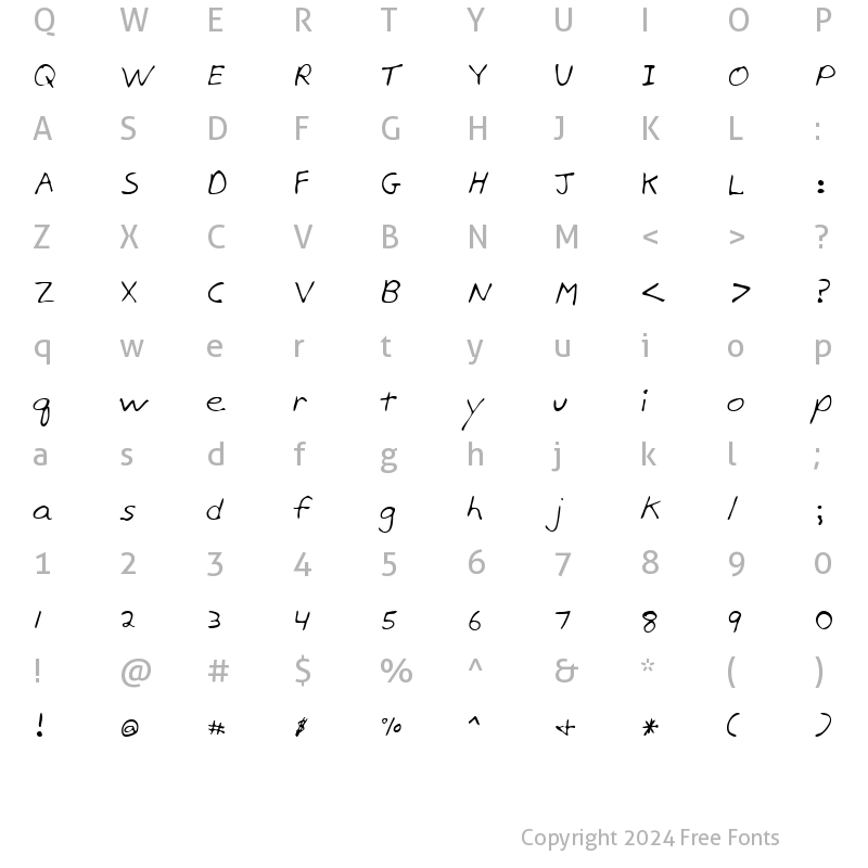 Character Map of LEHN170 Regular