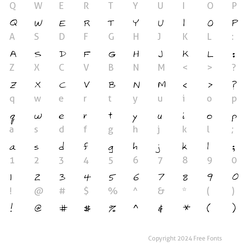 Character Map of LEHN173 Regular