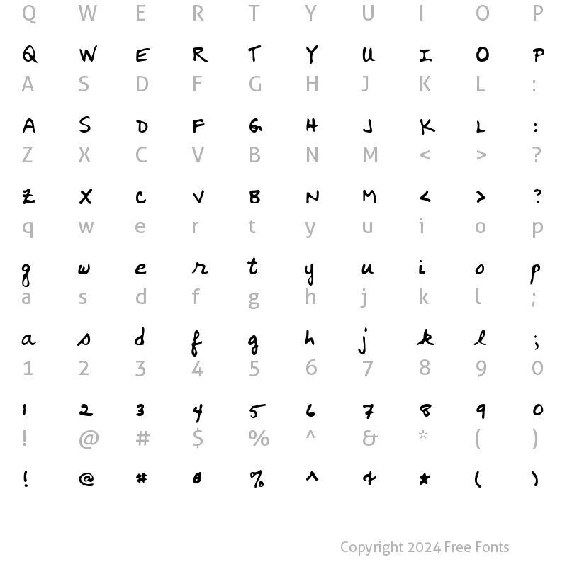 Character Map of LEHN179 Regular