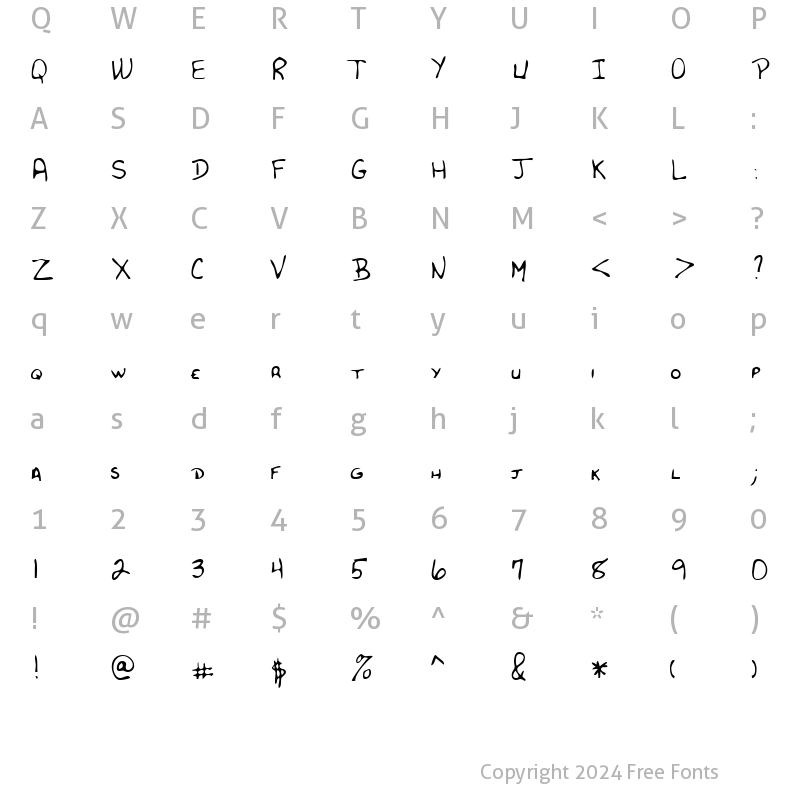 Character Map of LEHN182 Regular