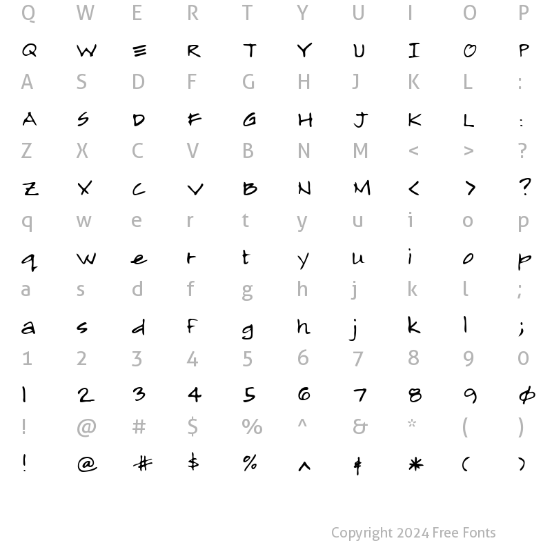 Character Map of LEHN193 Regular