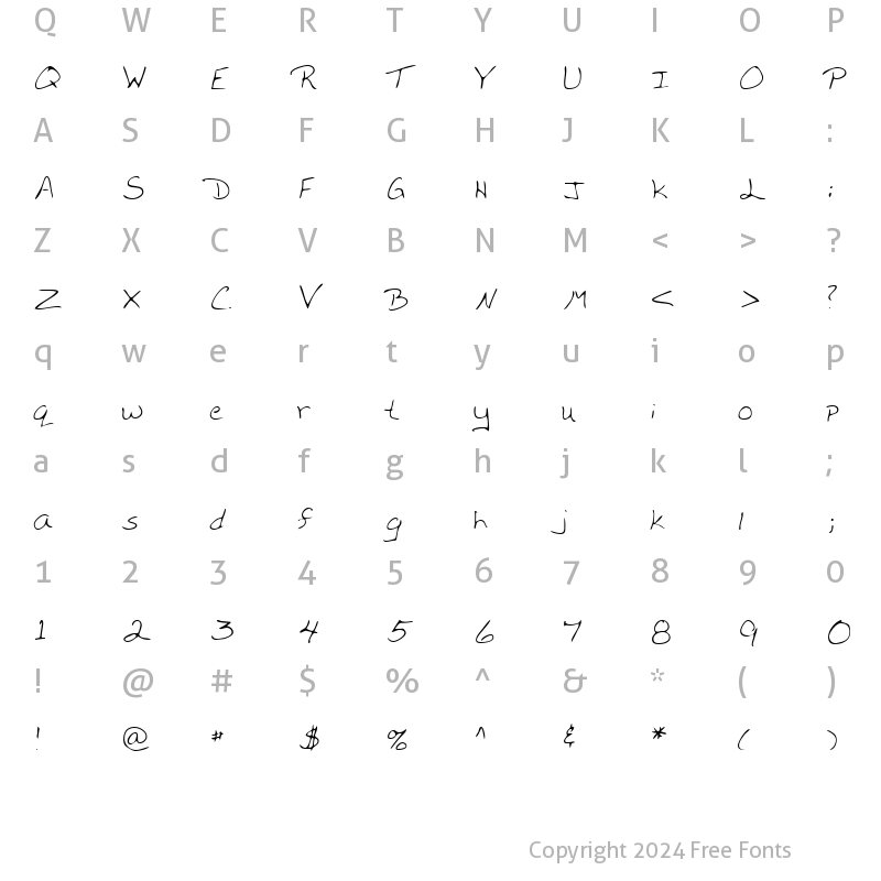 Character Map of LEHN200 Regular