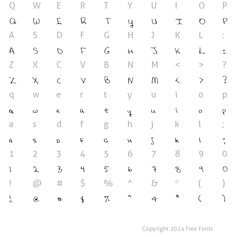 Character Map of LEHN204 Regular