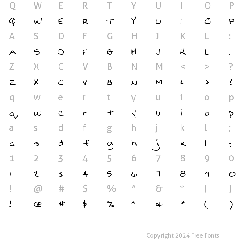 Character Map of LEHN210 Regular