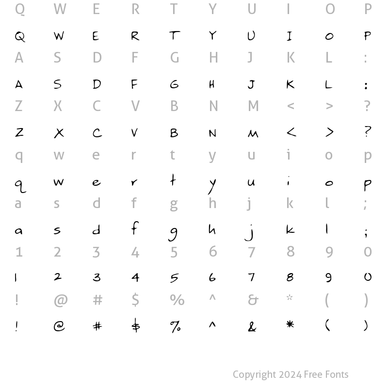 Character Map of LEHN214 Regular