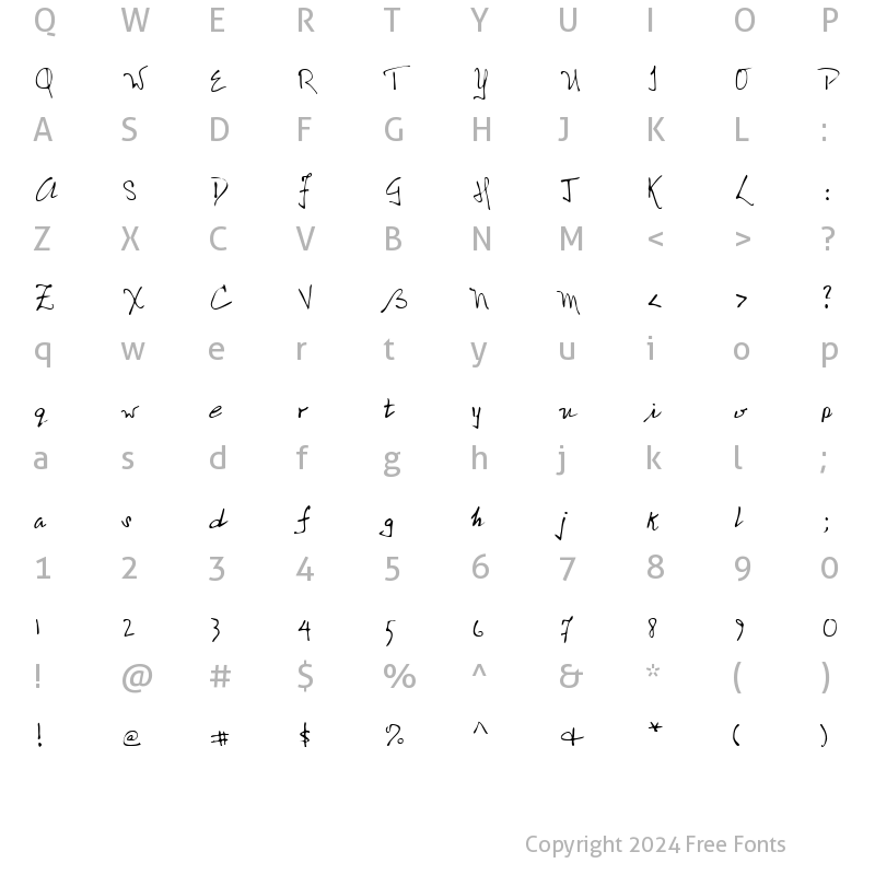 Character Map of LEHN216 Regular