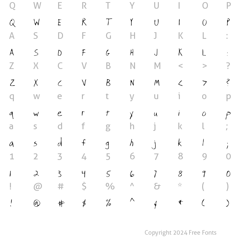 Character Map of LEHN219 Regular