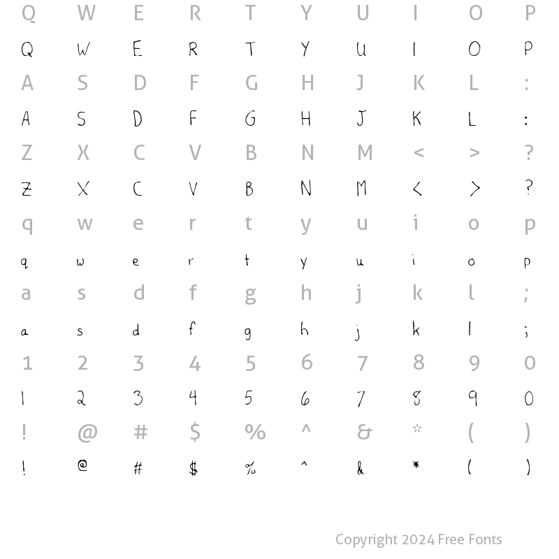 Character Map of LEHN220 Regular