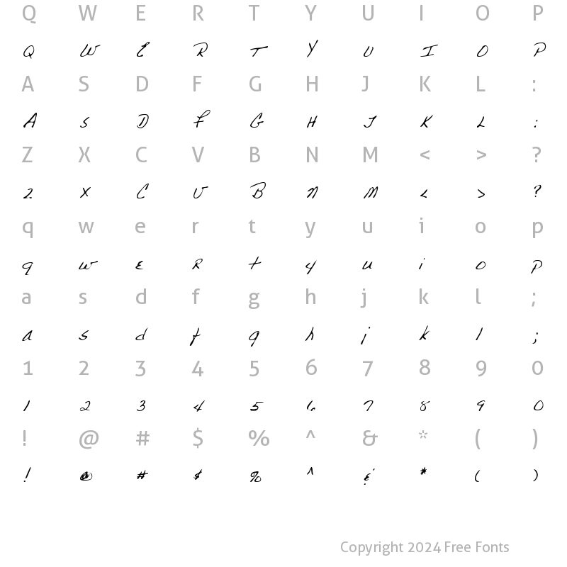 Character Map of LEHN223 Regular