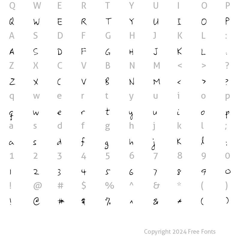 Character Map of LEHN225 Regular