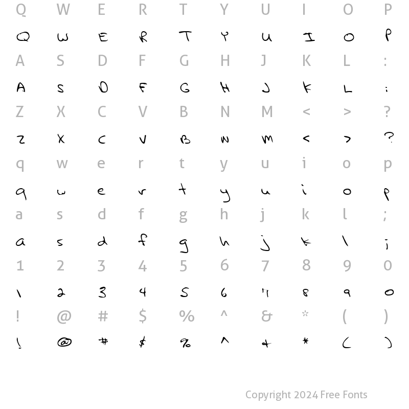 Character Map of LEHN231 Regular