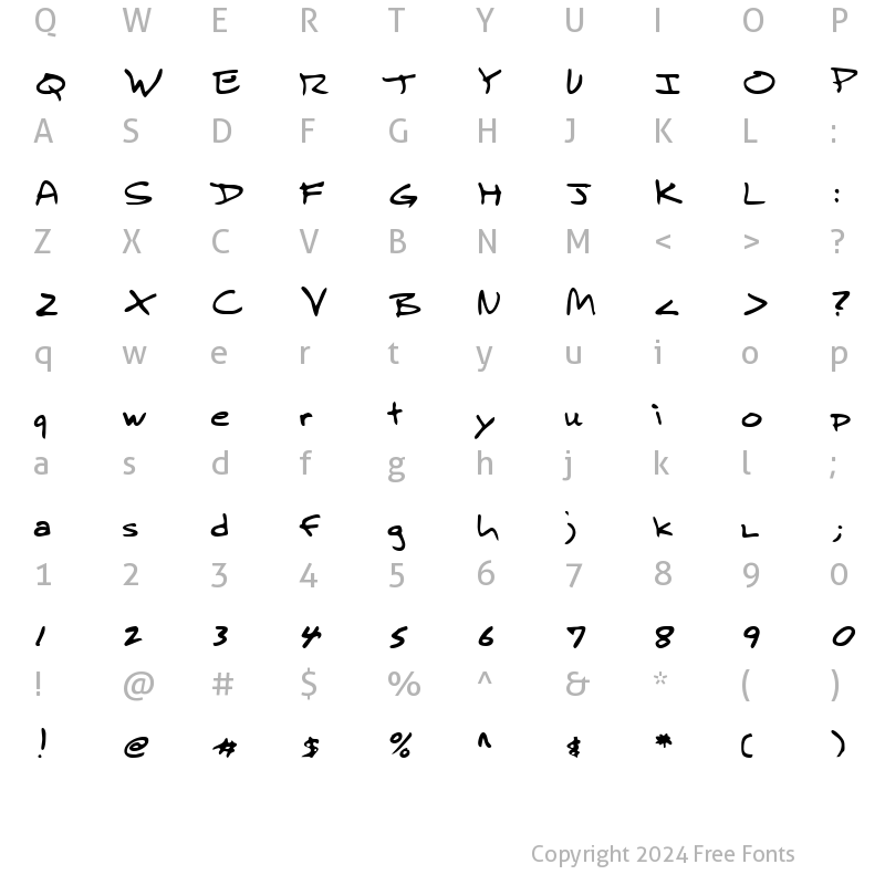 Character Map of LEHN236 Regular