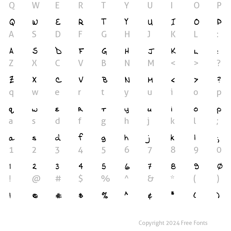 Character Map of LEHN245 Regular