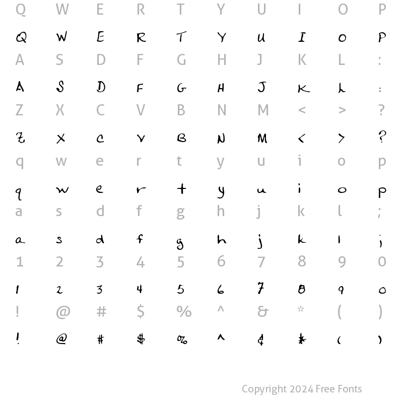 Character Map of LEHN247 Regular