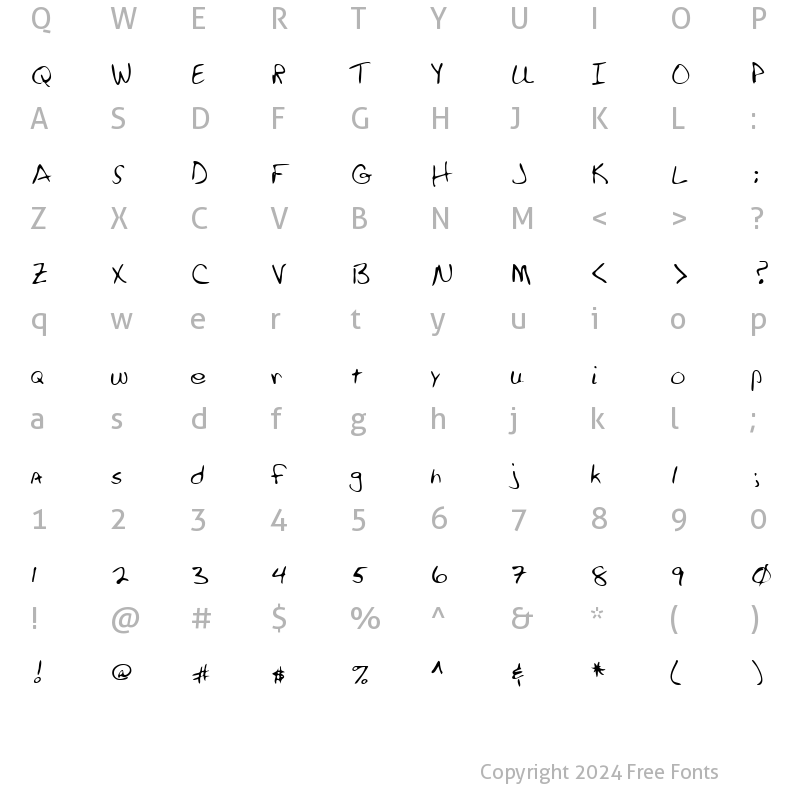 Character Map of LEHN255 Regular