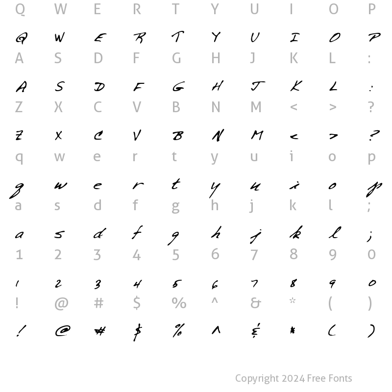 Character Map of LEHN258 Regular