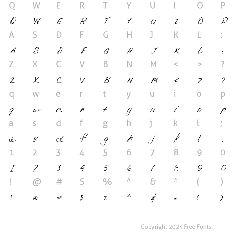 Character Map of LEHN266 Regular