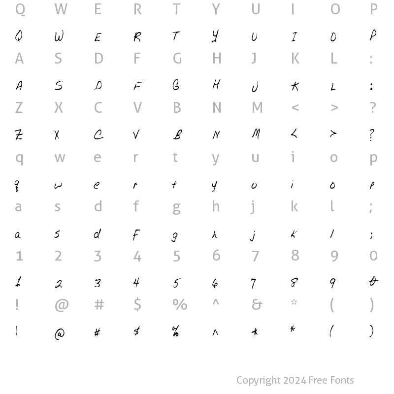 Character Map of LEHN267 Regular