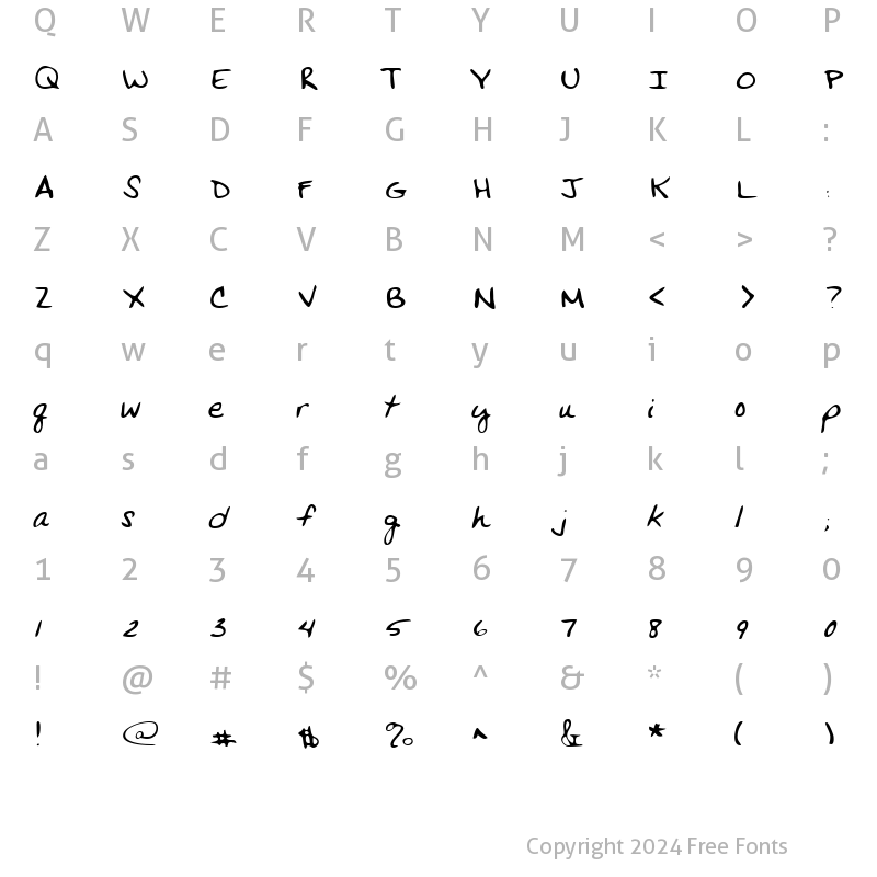 Character Map of LEHN269 Regular