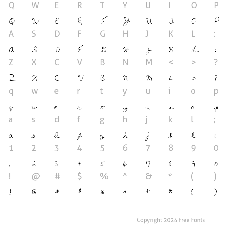 Character Map of LEHN270 Regular