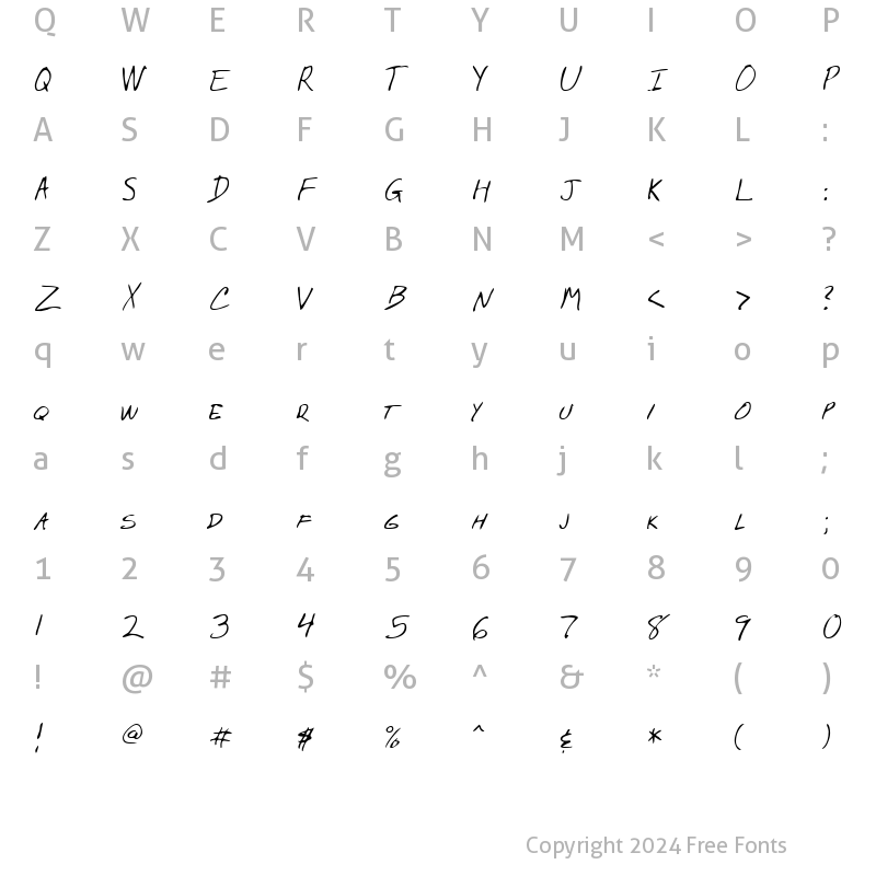 Character Map of LEHN275 Regular