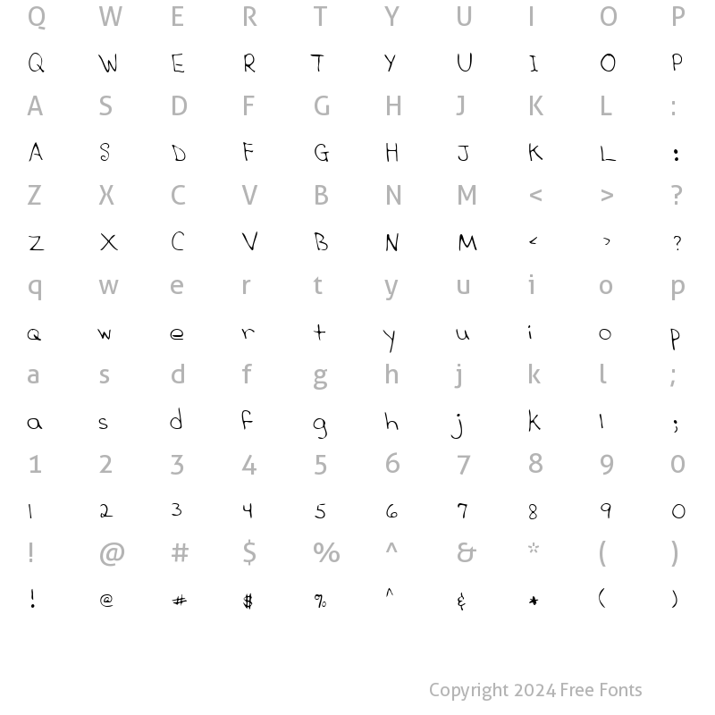 Character Map of LEHN277 Regular