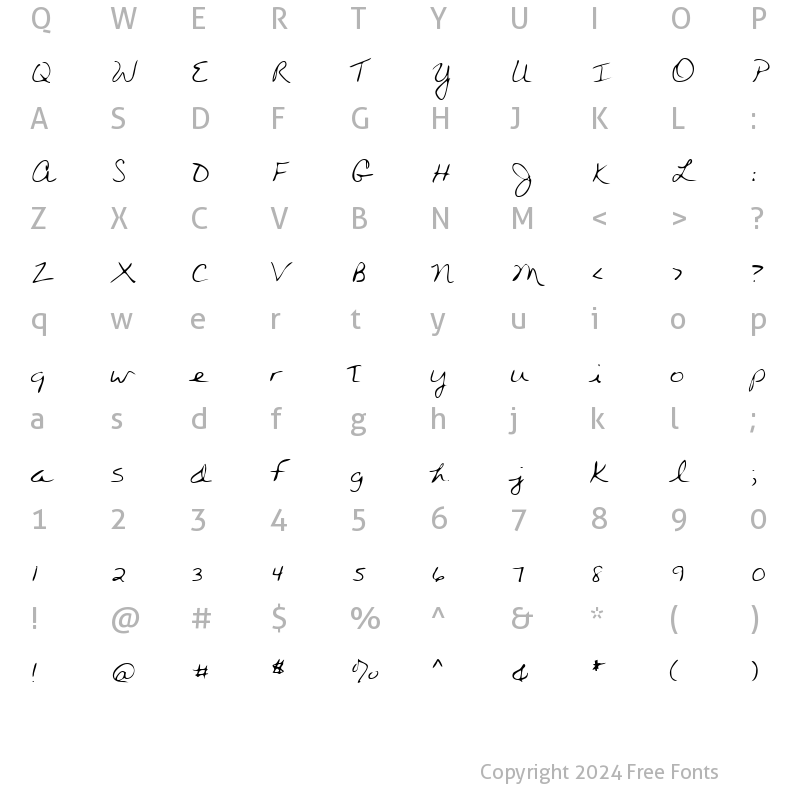 Character Map of LEHN280 Regular