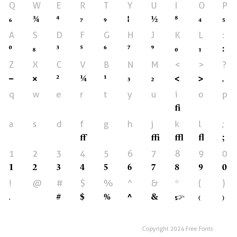 Character Map of LeMonde Livre Expert Bold