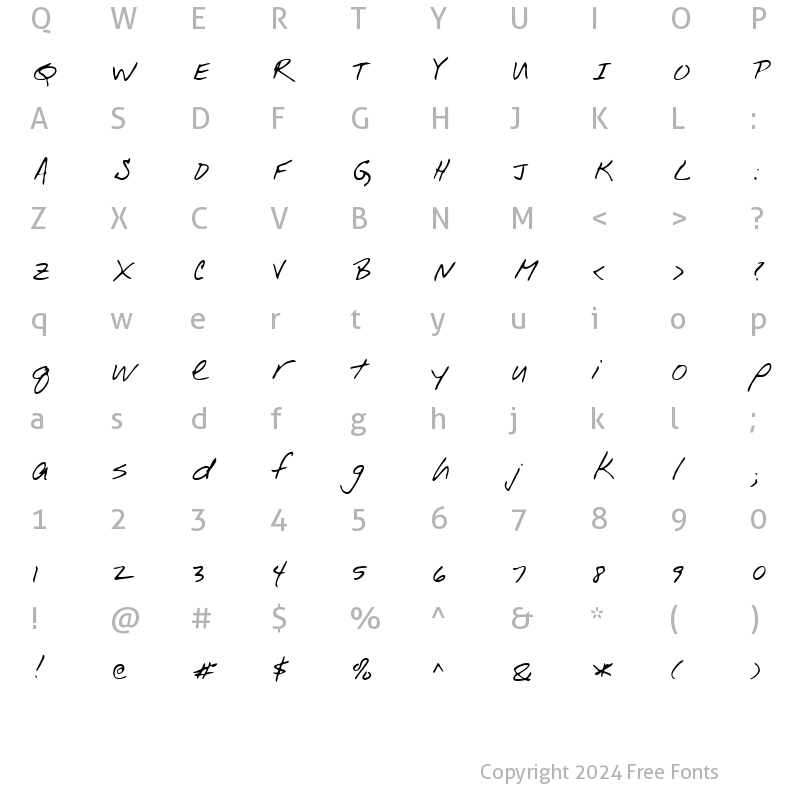 Character Map of Leonard Regular