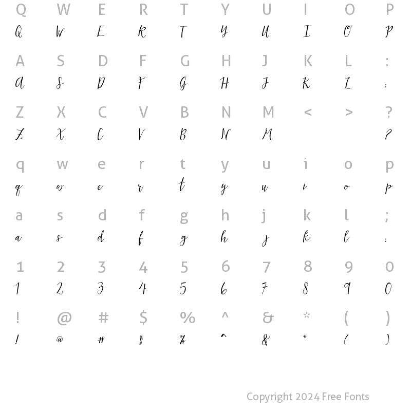 Character Map of Leonhart Regular