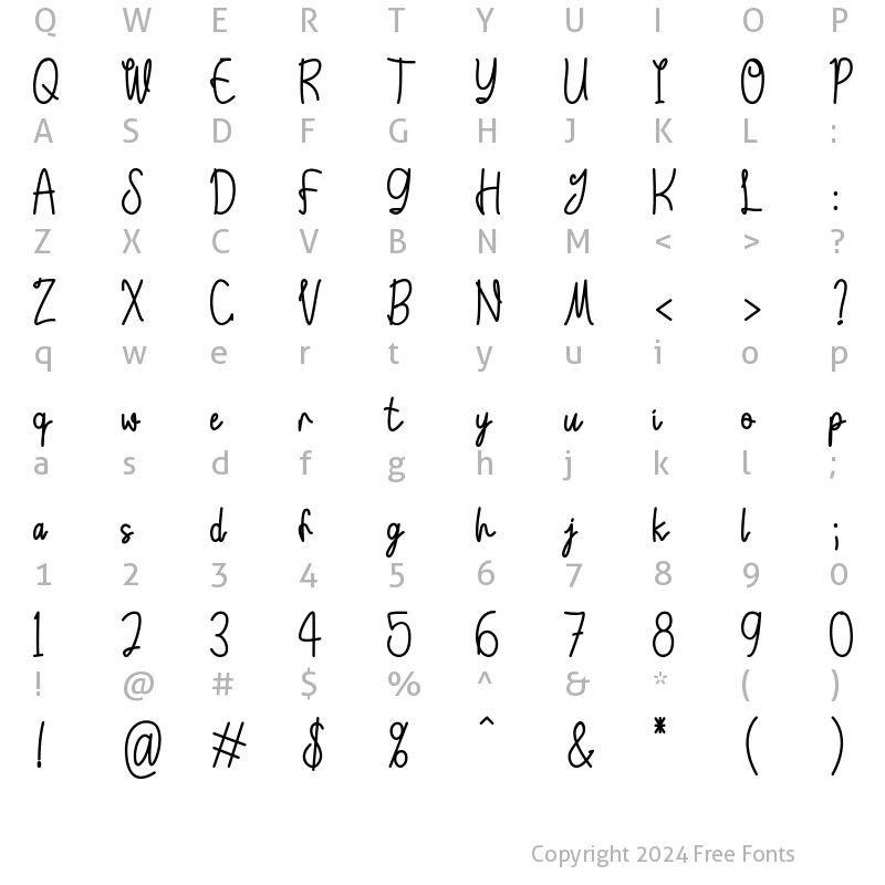 Character Map of Leontine Regular