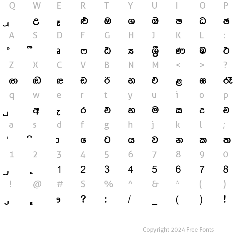 Character Map of Leroshon's 2ndTTF '97 Regular