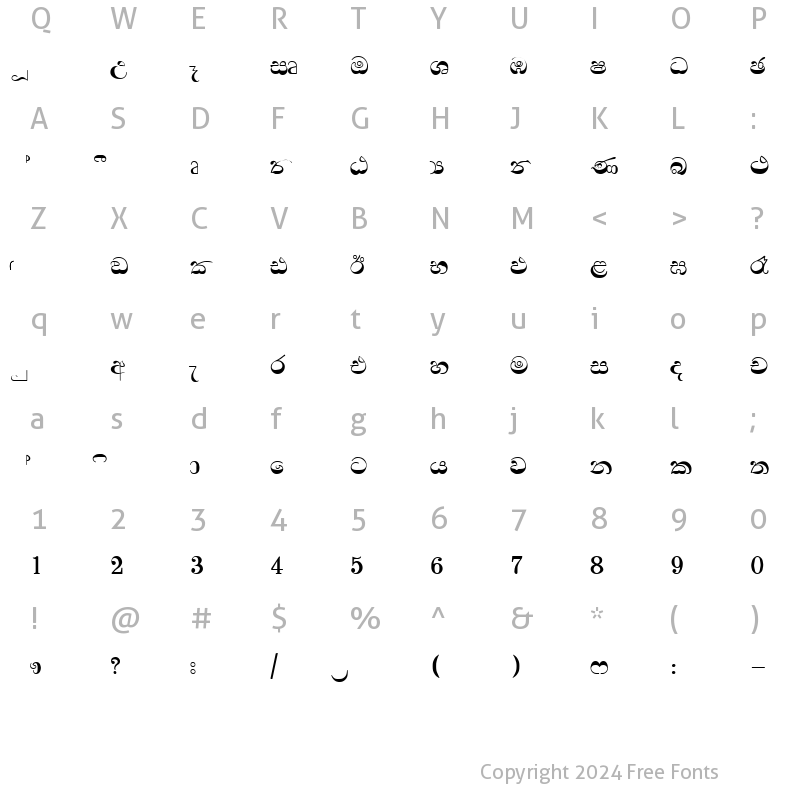 Character Map of Leroshon's First TTF '97 Regular