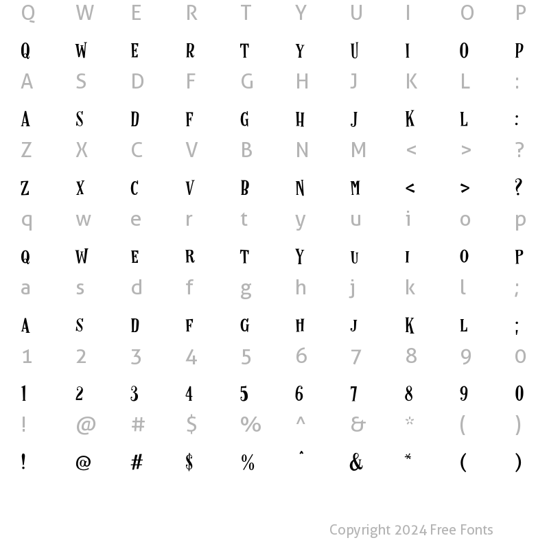 Character Map of Les Paul Normal