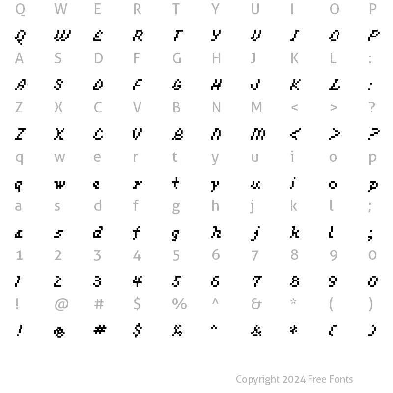 Character Map of lettau 06_55 Regular