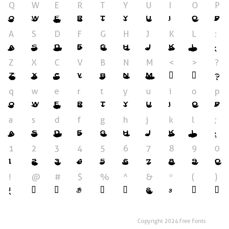 Character Map of Letter Set C Regular